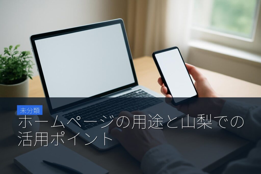 ホームページの用途と山梨での活用ポイント