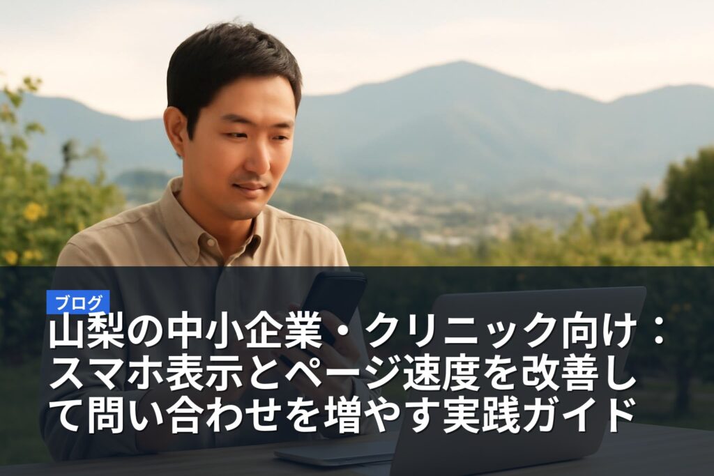 山梨の中小企業・クリニック向け：スマホ表示とページ速度を改善して問い合わせを増やす実践ガイド