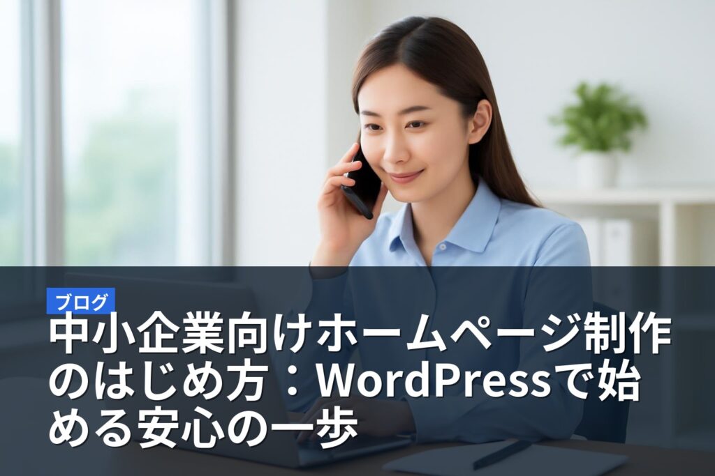中小企業向けホームページ制作のはじめ方：WordPressで始める安心の一歩