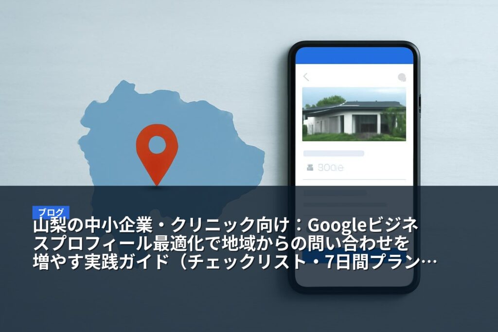 山梨の中小企業・クリニック向け：Googleビジネスプロフィール最適化で地域からの問い合わせを増やす実践ガイド（チェックリスト・7日間プラン付）