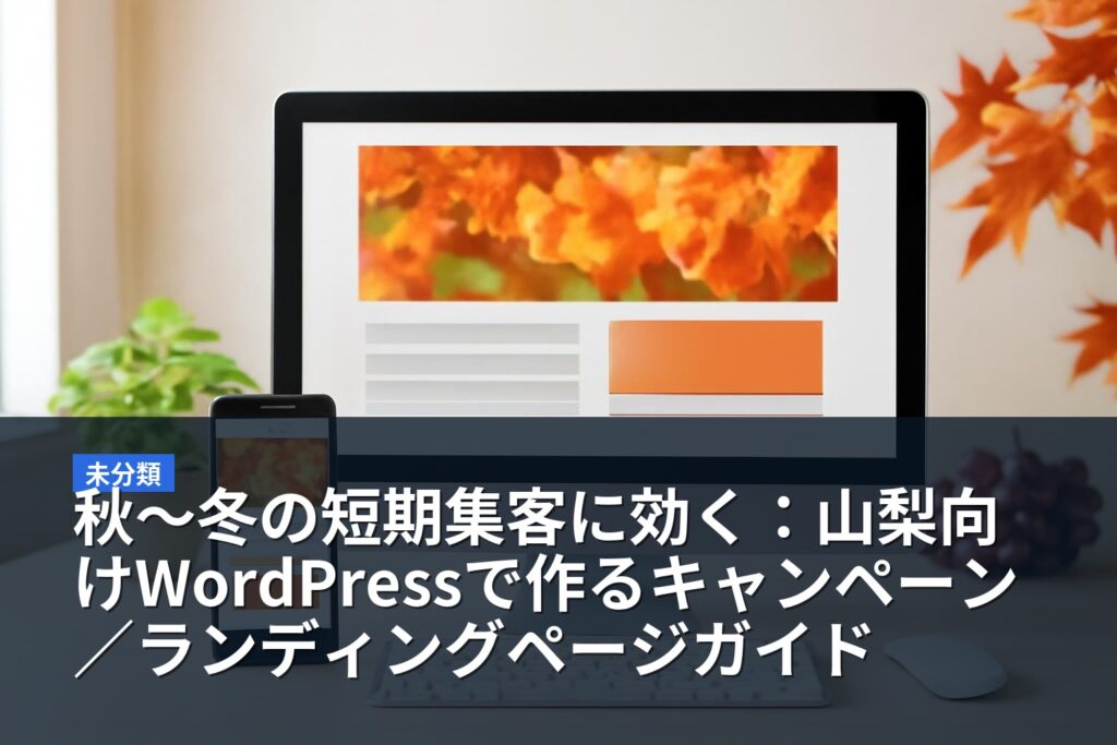 秋〜冬の短期集客に効く：山梨向けWordPressで作るキャンペーン／ランディングページガイド