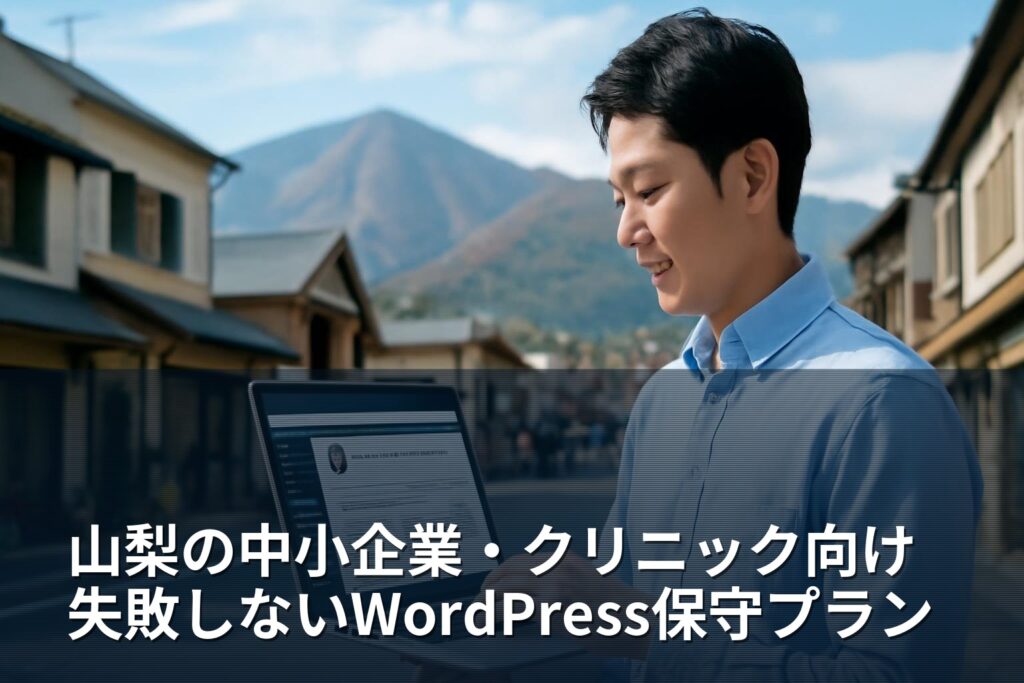 山梨の中小企業・クリニック向け：失敗しないWordPress保守プランの選び方と契約チェックリスト（年末繁忙期準備付き）