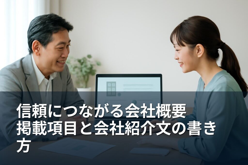 山梨の事業者向け｜信頼につながるホームページの会社概要の掲載項目