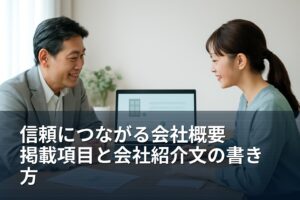 山梨の事業者向け｜信頼につながるホームページの会社概要の掲載項目