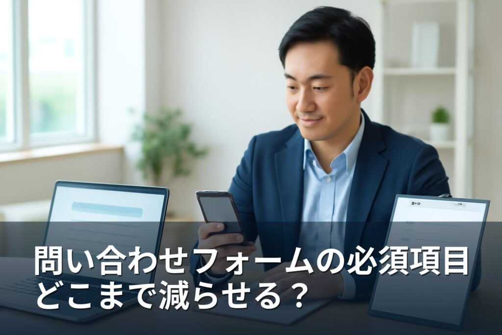 山梨の事業者向け｜問い合わせフォームの必須項目はどこまで減らせる？