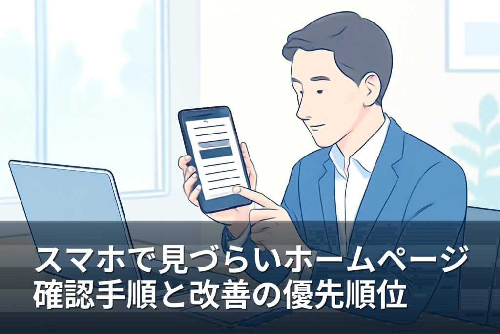 山梨の事業者向け｜スマホで見づらいホームページの確認と改善方法