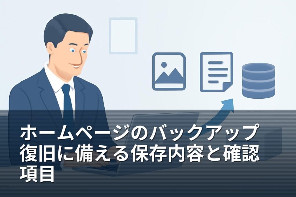 ホームページのバックアップは必要？復旧に備える保存内容と確認項目