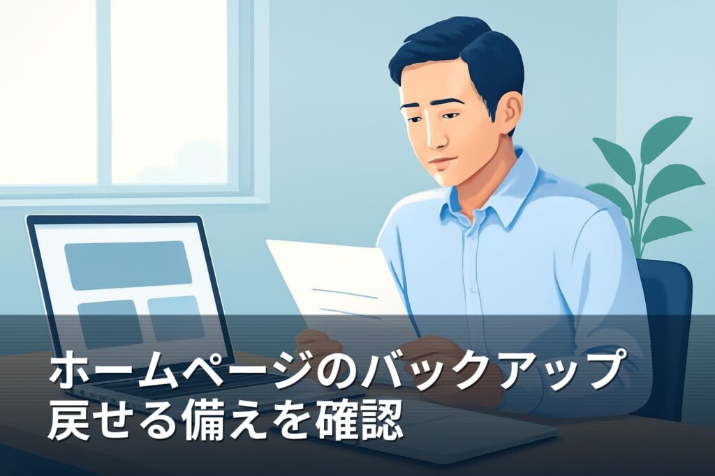 ホームページのバックアップは戻せる？管理会社に確認したい備え