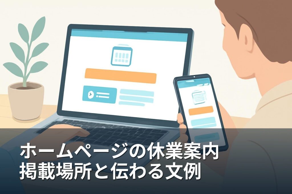 ホームページの休業案内はどこに載せる？長期休暇前の掲載場所と文例