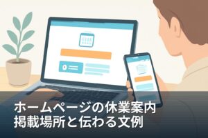 ホームページの休業案内はどこに載せる？長期休暇前の掲載場所と文例