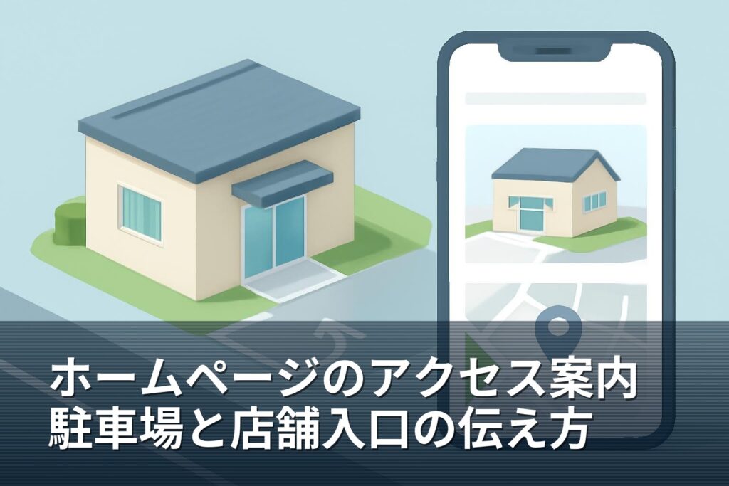 ホームページのアクセス案内に何を載せる？駐車場と店舗入口の伝え方