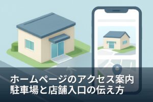 ホームページのアクセス案内に何を載せる？駐車場と店舗入口の伝え方