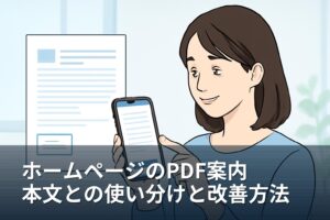 ホームページにPDFだけで案内してよい？本文との使い分けと改善方法