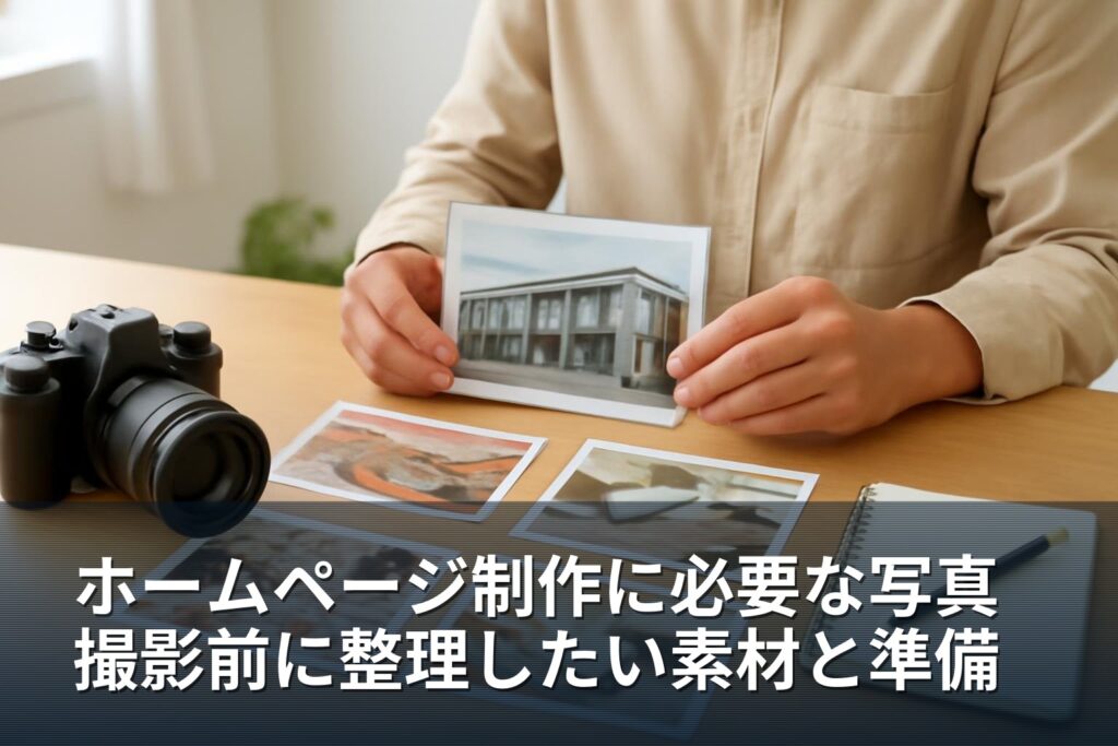 ホームページ制作に必要な写真は？撮影前に整理したい素材と準備のポイント