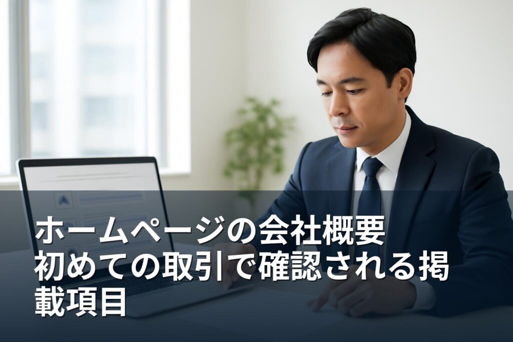ホームページの会社概要の書き方｜初めての取引で確認される掲載項目
