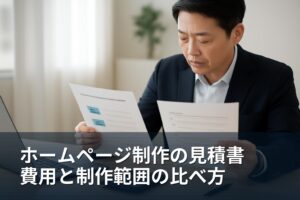 ホームページ制作の見積書の見方｜依頼前に比べたい費用と制作範囲